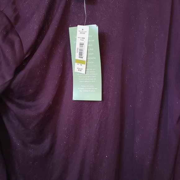 R&M collection party dress 14 size plum color - Picture 5 of 8